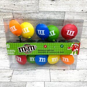Brand New Kurt Adler M&M Indoor/Outdoor Christmas 10 Bulb String Light Set